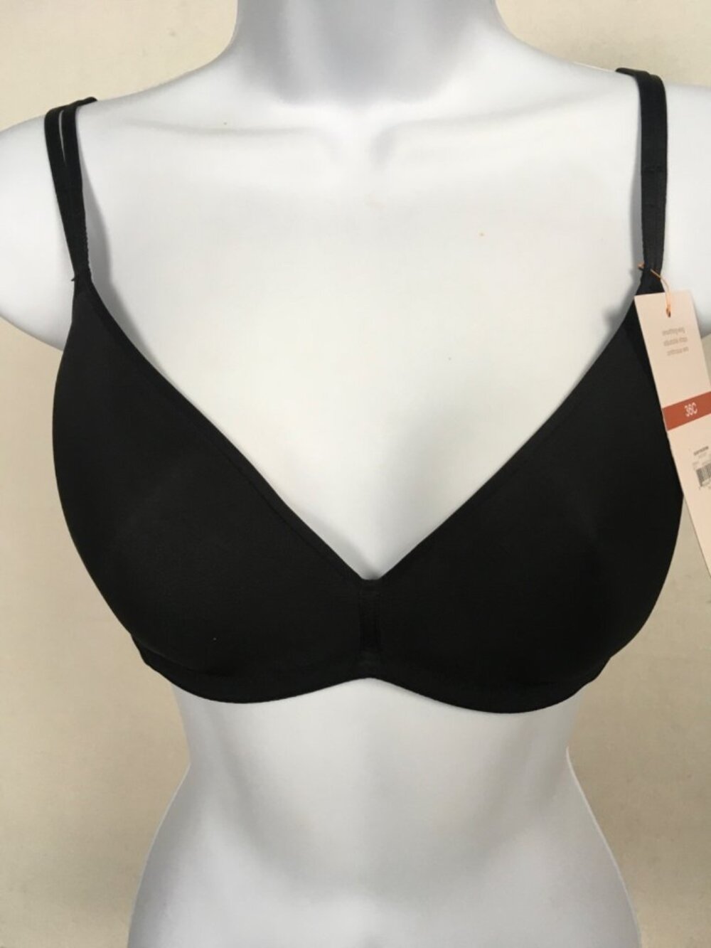 Joyspun Scoop Bra Women Size 36C Black Unlined Underwire Back Close New w Tags